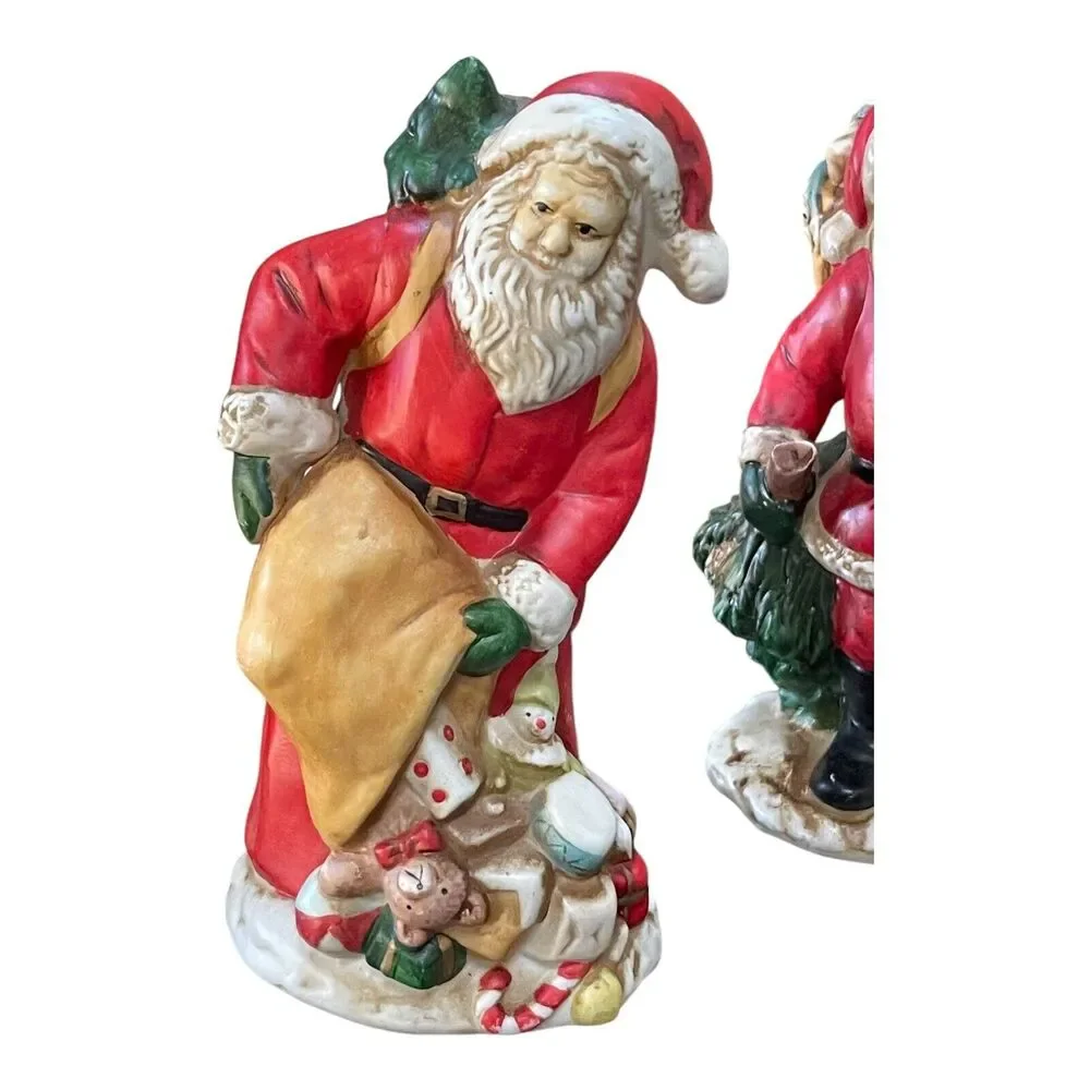 VTG Traditions Porcelain OLD ST‎ NICHOLAS, OLD WORLD SANTA, FATHER CHRISTMAS SET
